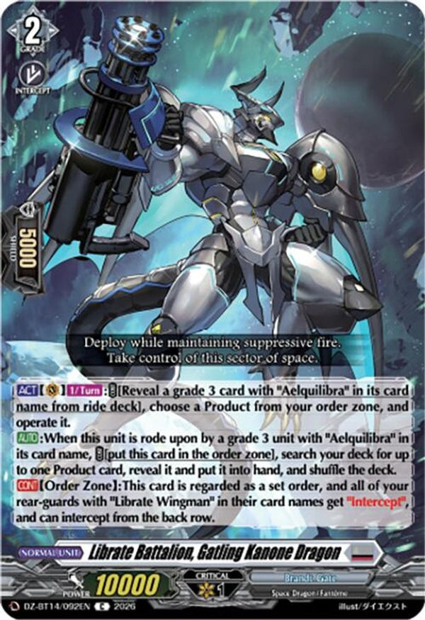 Librate Battalion, Gatling Kanone Dragon - DZ-BT14/092EN - Common
