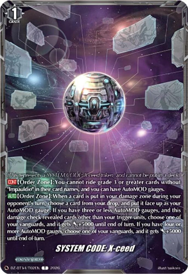 SYSTEM CODE: X-ceed - DZ-BT14/T02EN - Token