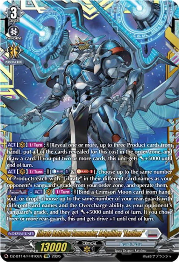 Librate Battalion Commander, Aelquilibra "Fantome" (FFR) - DZ-BT14/FFR10EN - Double Frame Rare