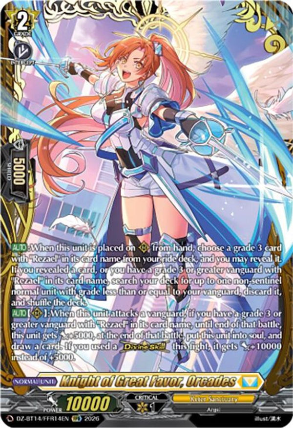 Knight of Great Favor, Orcades (FFR) - DZ-BT14/FFR14EN - Double Frame Rare