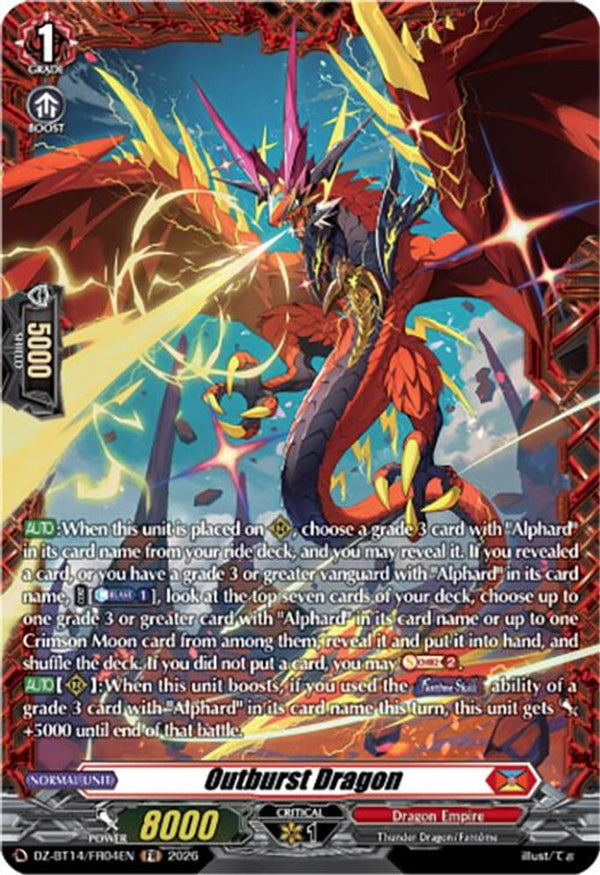 Outburst Dragon (FR) - DZ-BT14/FR04EN - Frame Rare