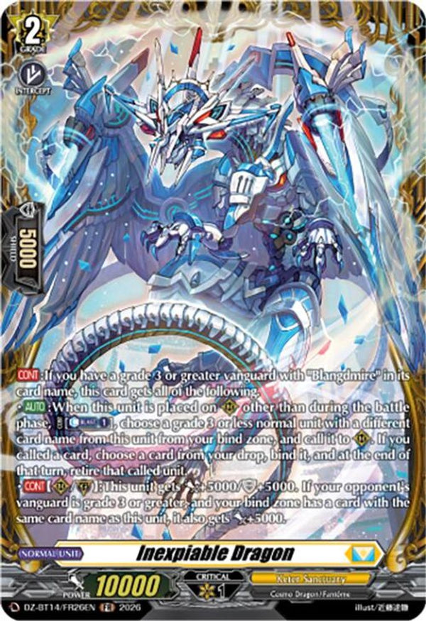 Inexpiable Dragon (FR) - DZ-BT14/FR26EN - Frame Rare