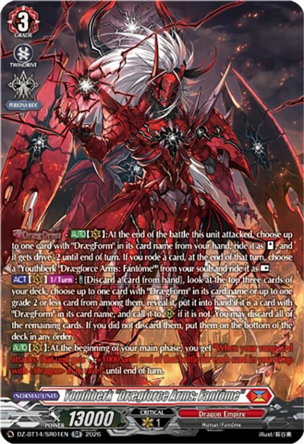 Youthberk "Draegforce Arms: Fantome" (SR) - DZ-BT14/SR01EN - Silver Rare