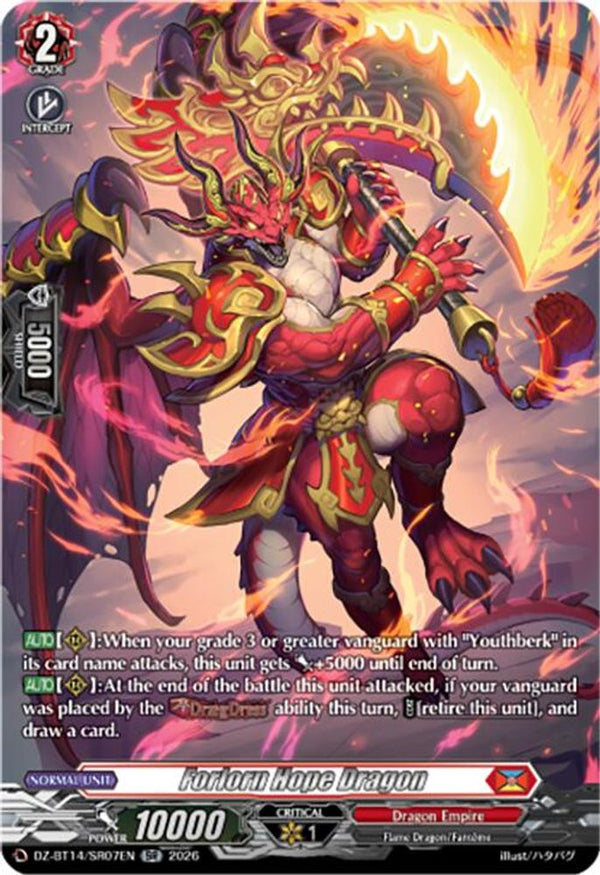 Forlorn Hope Dragon (SR) - DZ-BT14/SR07EN - Silver Rare
