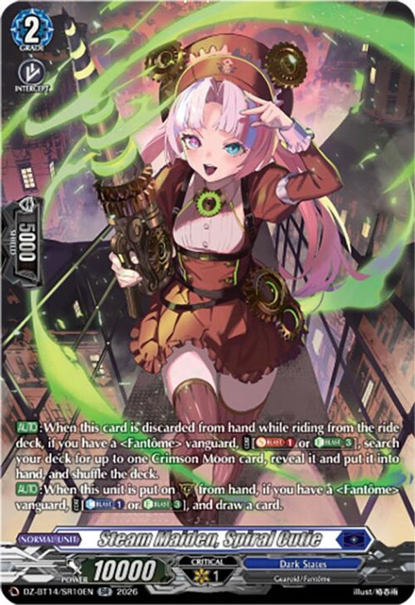 Steam Maiden, Spiral Cutie (SR) - DZ-BT14/SR10EN - Silver Rare