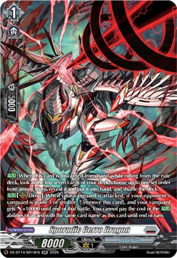 Sporadic Cerro Dragon (SR) - DZ-BT14/SR19EN - Silver Rare