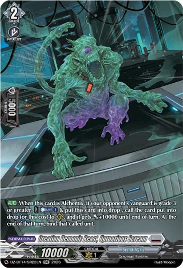 Creation Demonic Beast, Uproarious Scream (SR) - DZ-BT14/SR22EN - Silver Rare