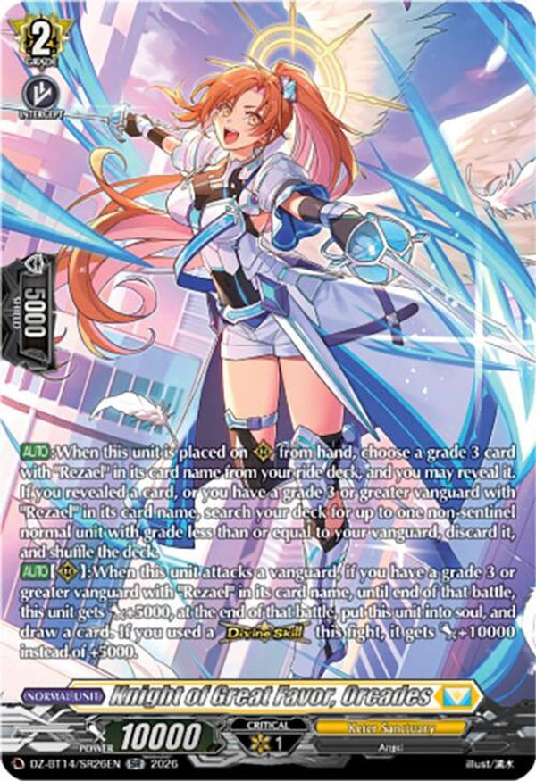 Knight of Great Favor, Orcades (SR) - DZ-BT14/SR26EN - Silver Rare