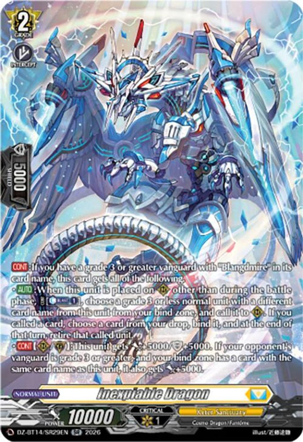 Inexpiable Dragon (SR) - DZ-BT14/SR29EN - Silver Rare