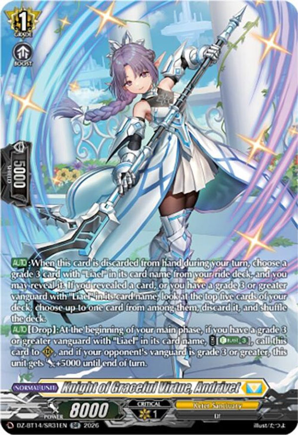 Knight of Graceful Virtue, Andrivet (SR) - DZ-BT14/SR31EN - Silver Rare