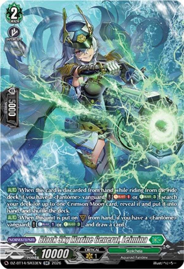 Black Sky Marine General, Leimina (SR) - DZ-BT14/SR33EN - Silver Rare
