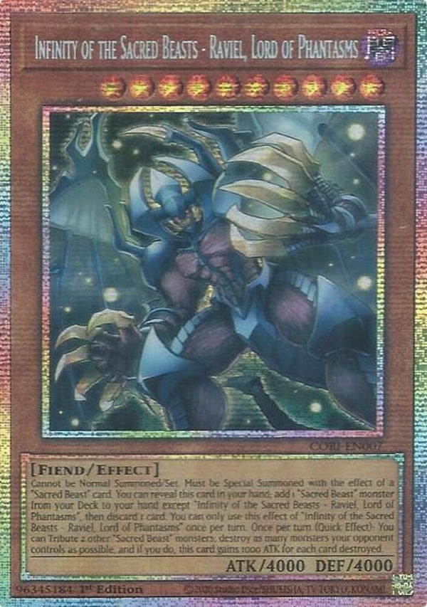 Infinity of the Sacred Beasts - Raviel, Lord of Phantasms - CORI-EN007 - Starlight Rare - 1st Edition