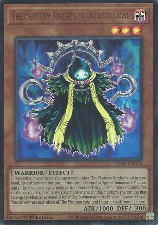 The Phantom Knights of Decayed Cloak - CORI-EN018 - Ultra Rare - 1st Edition