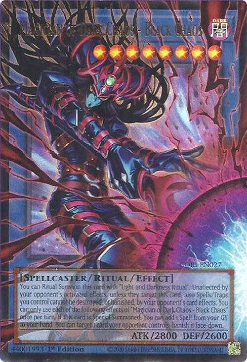 Magician of Dark Chaos - Black Chaos  - CORI-EN027 - Ultra Rare (Overframe) - 1st Edition