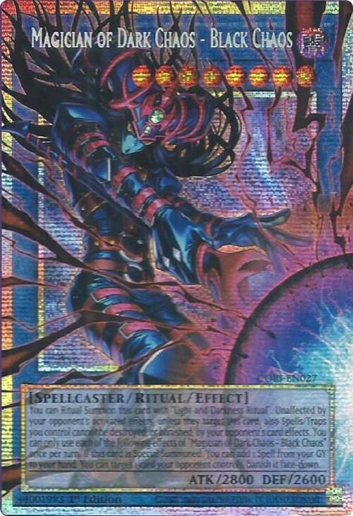 Magician of Dark Chaos - Black Chaos  - CORI-EN027 - Starlight Rare (Overframe) - 1st Edition