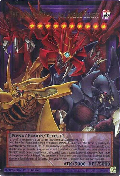 The Chaotic Phantasmal Sacred Beasts  - CORI-EN029 - Ultra Rare (Overframe) - 1st Edition