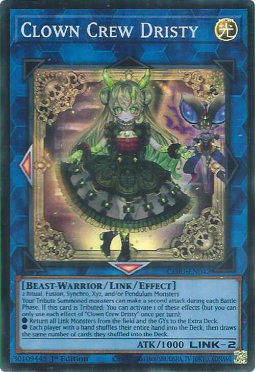 Clown Crew Dristy - CORI-EN042 - Super Rare - 1st Edition