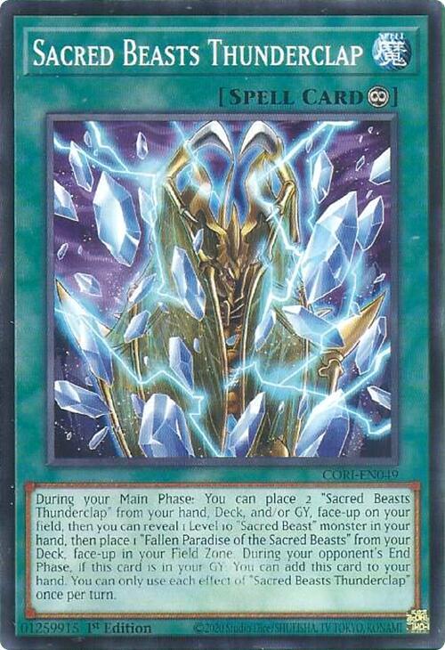 Sacred Beasts Thunderclap - CORI-EN049 - Common - 1st Edition