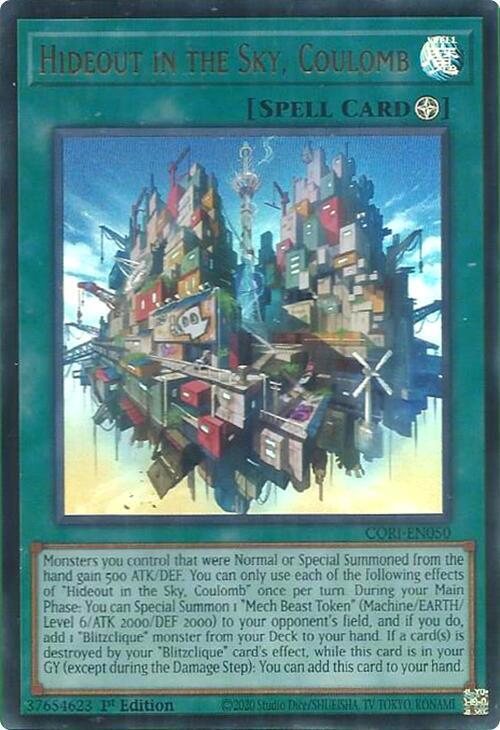Hideout in the Sky, Coulomb - CORI-EN050 - Ultra Rare - 1st Edition