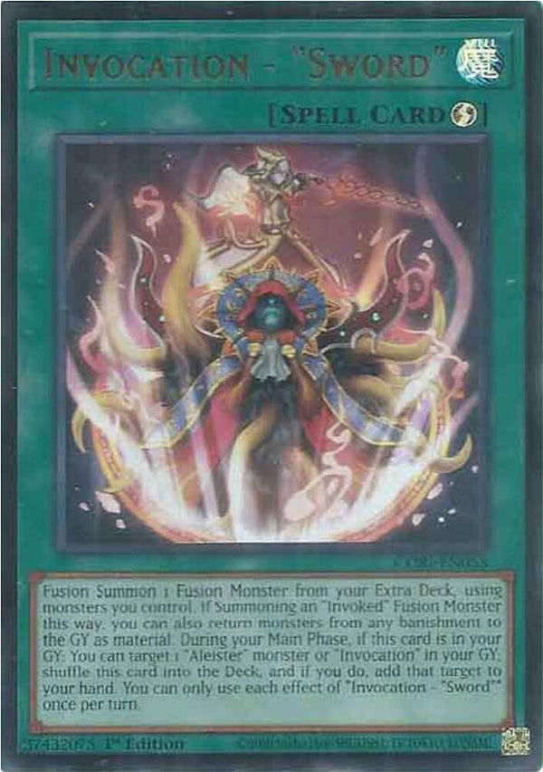 Invocation - "Sword" - CORI-EN053 - Ultra Rare - 1st Edition