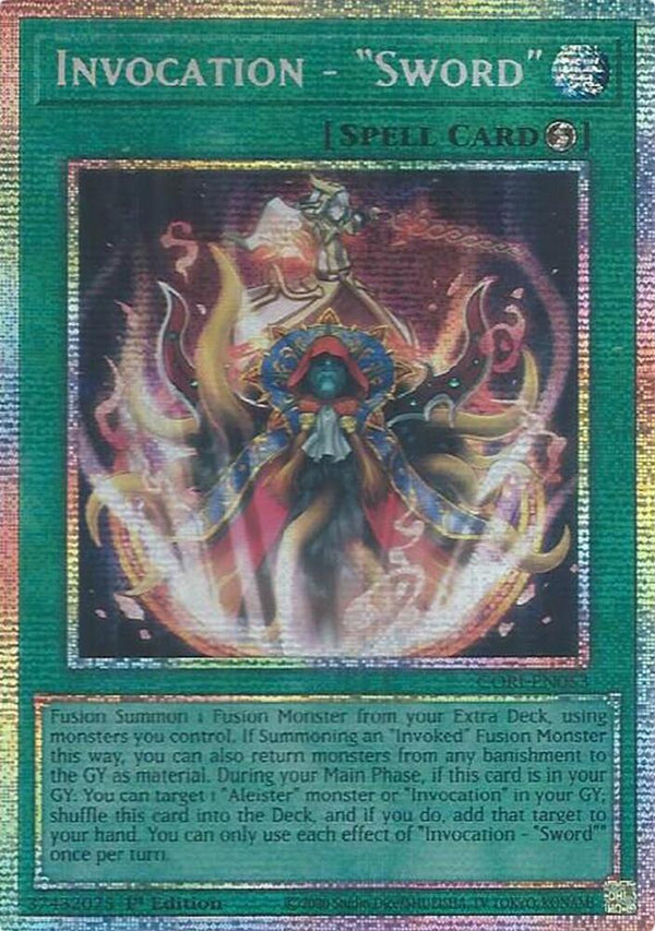Invocation - "Sword" - CORI-EN053 - Starlight Rare - 1st Edition