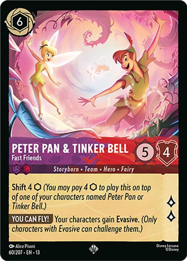 Peter Pan & Tinker Bell (Fast Friends) - 60/207 - Super Rare