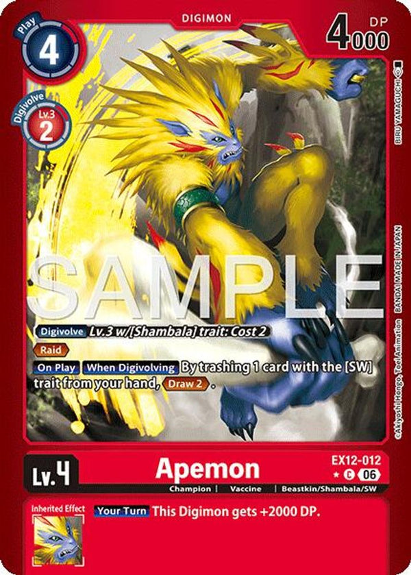 Apemon (Limited Foil) - EX12-012 - Common