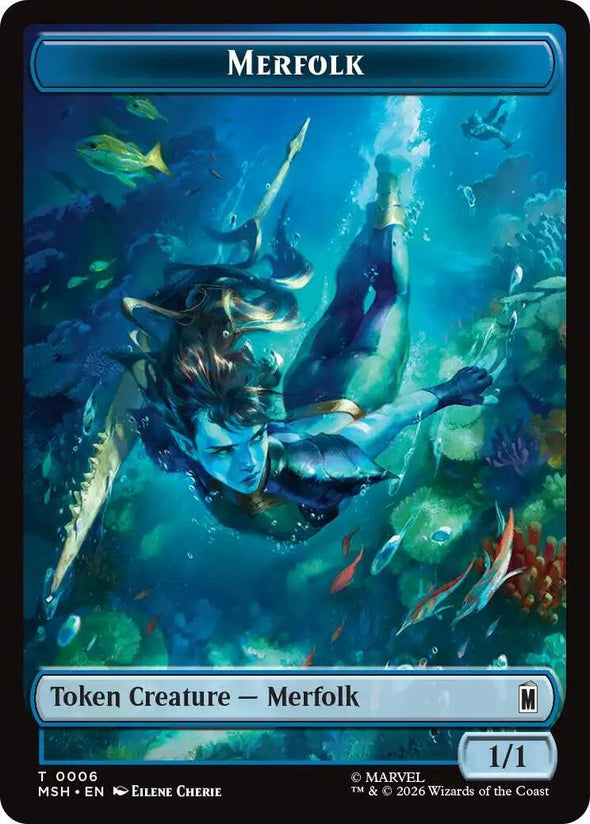 Wall (003) // Merfolk (006) Token (TMSC)