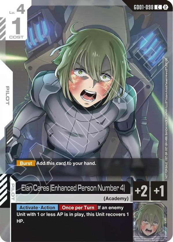 Elan Ceres (Enhanced Person Number 4) (Store Tournament Participation Pack 05) - GD01-098 - Common