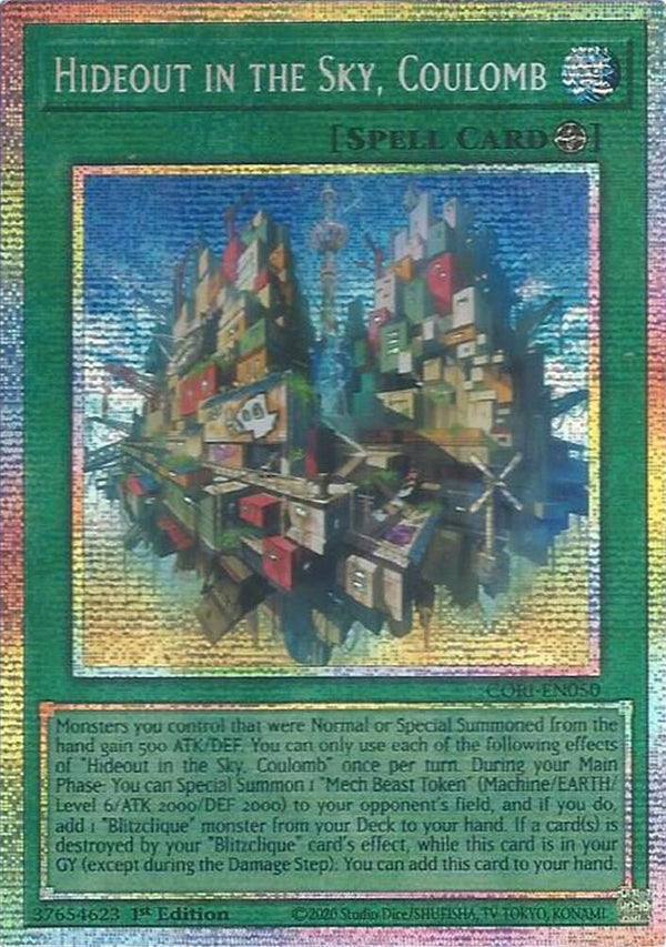 Hideout in the Sky, Coulomb - CORI-EN050 - Starlight Rare - 1st Edition