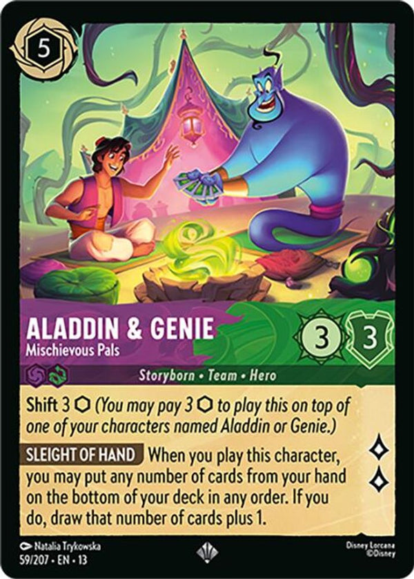 Aladdin & Genie (Mischievous Pals) - 59/207 - Super Rare