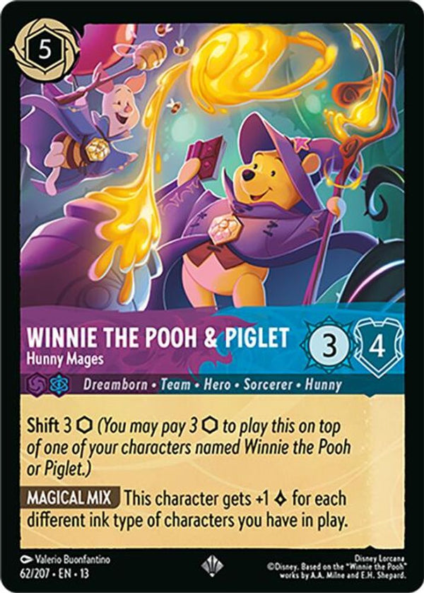Winnie the Pooh & Piglet (Hunny Mages) - 62/207 - Super Rare