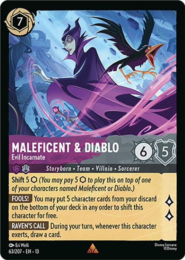Maleficent & Diablo (Evil Incarnate) - 63/207 - Rare