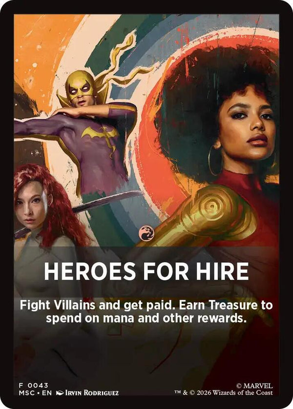 Heroes For Hire Theme Card Token (JMSC)