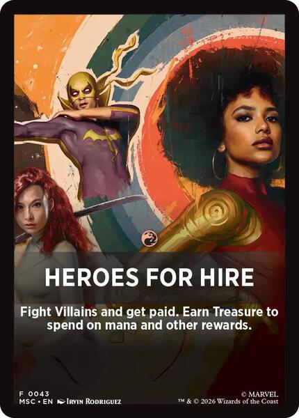 Heroes For Hire Theme Card Token (JMSC)