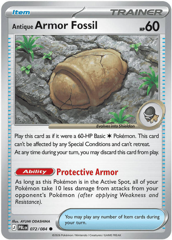 Antique Armor Fossil - 072/084 - Common