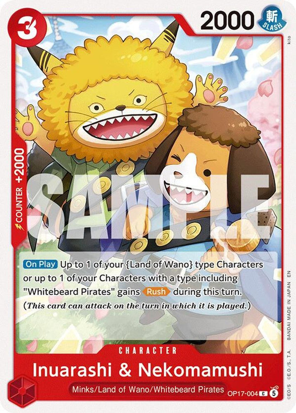 Inuarashi & Nekomamushi - OP17-004 - Common (Pre-Order)