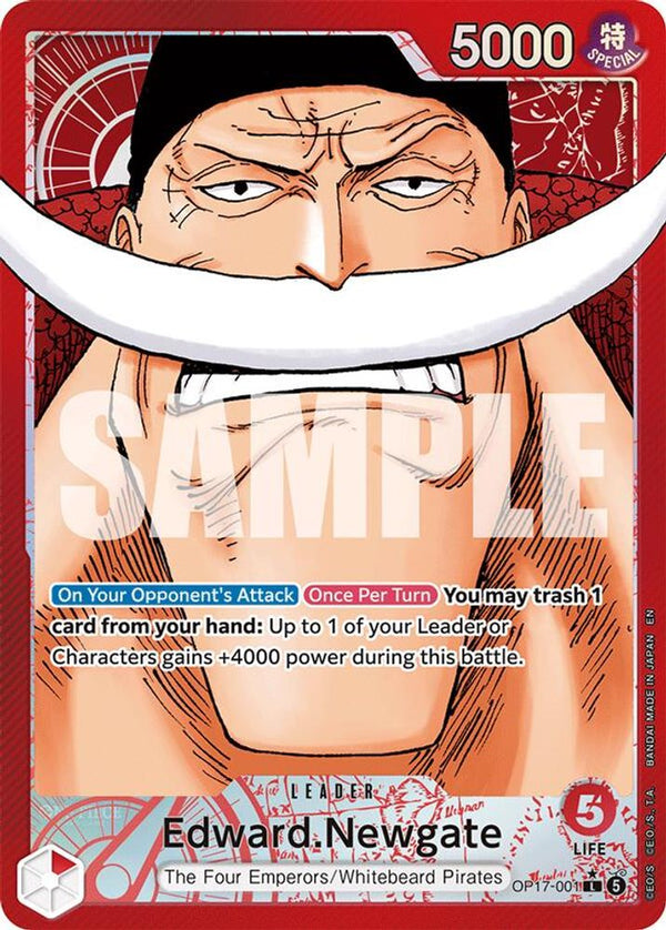 Edward.Newgate (001) (Alternate Art) - OP17-001 - Leader