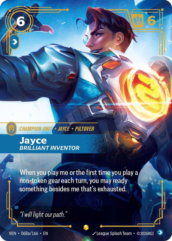 Jayce, Brilliant Inventor (Alternate Art) - 068a/166 - Epic
