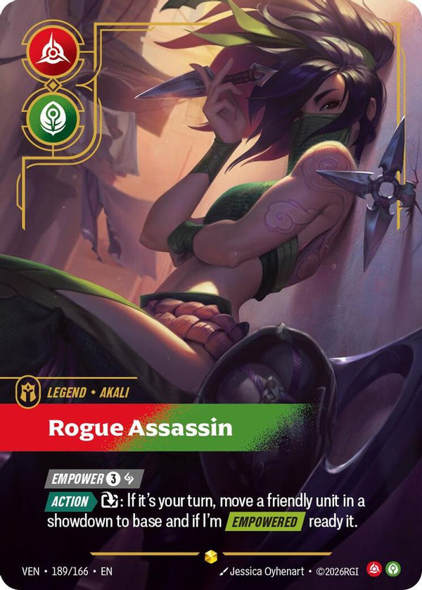 Akali - Rogue Assassin (Overnumbered) - 189/166 - Rare
