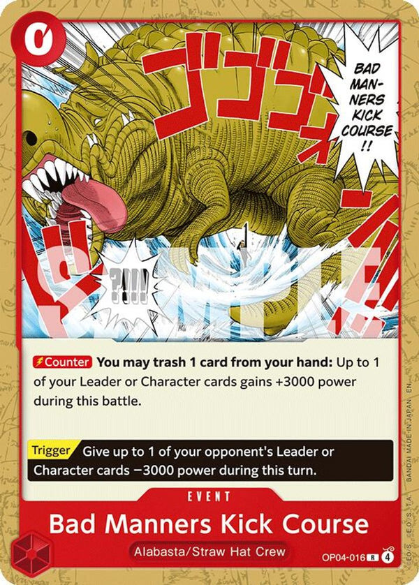 Bad Manners Kick Course (ST31) (Reprint) (Non-Foil) - OP04-016 - Rare