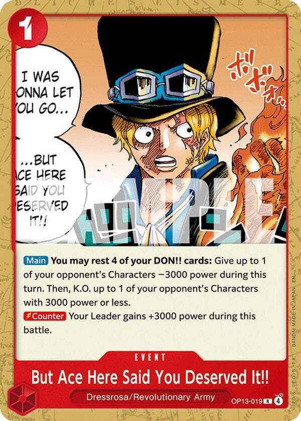 But Ace Here Said You Deserved It!! (ST35) (Reprint) (Non-Foil) - OP13-019 - Rare