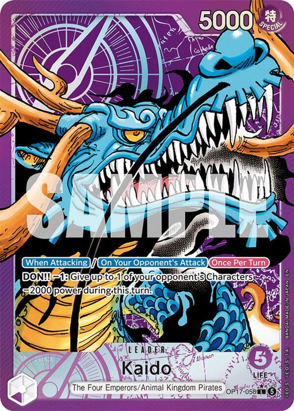 Kaido (058) (Alternate Art) - OP17-058 - Leader
