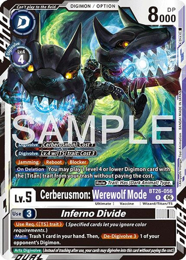 Cerberusmon: Werewolf Mode // Inferno Divide - BT26-056 - Rare