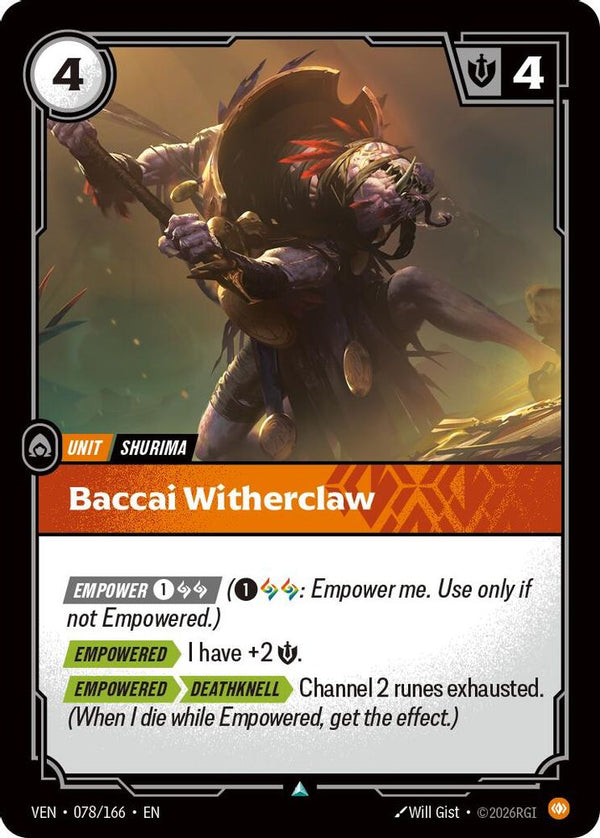 Baccai Witherclaw - 078/166 - Uncommon