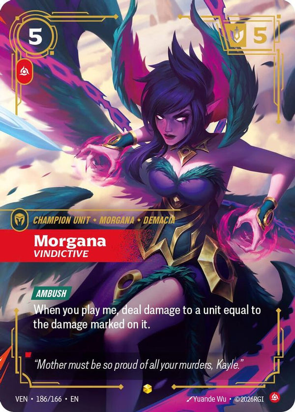 Morgana, Vindictive (Overnumbered) - 186/166 - Rare