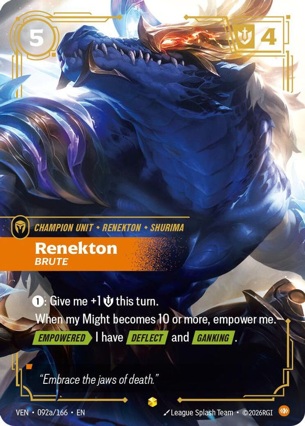 Renekton, Brute (Alternate Art) - 092a/166 - Epic