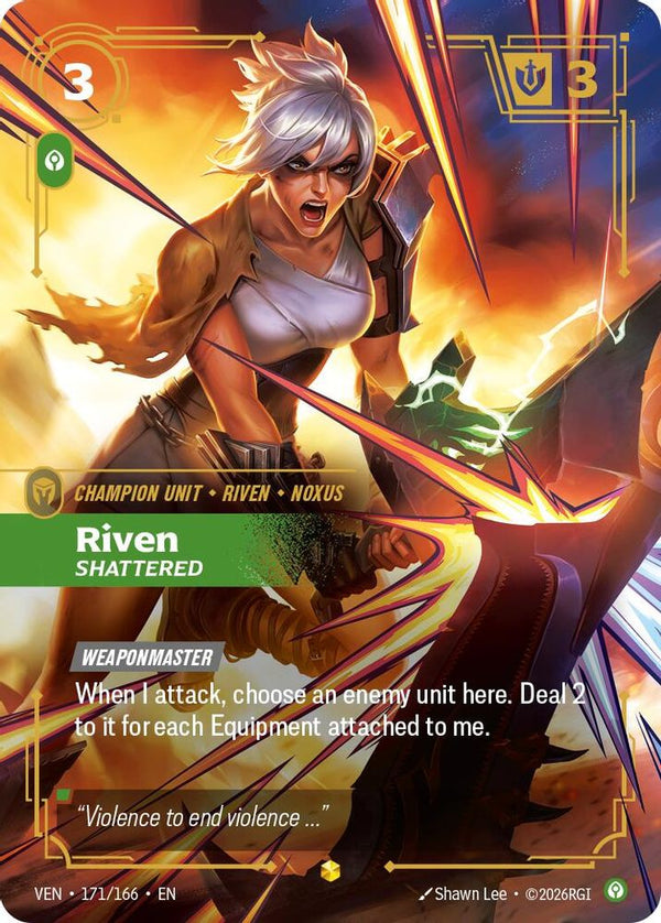 Riven, Shattered (Overnumbered) - 171/166 - Rare