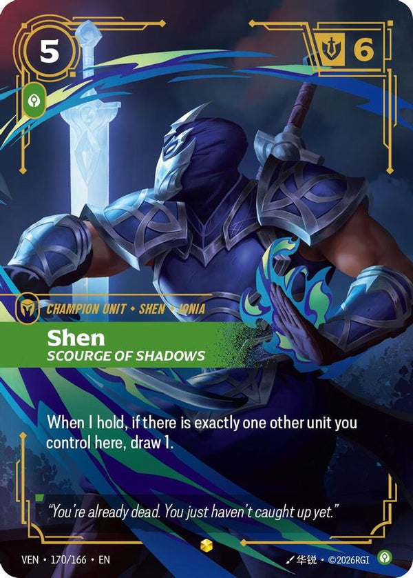 Shen, Scourge of Shadows (Overnumbered) - 170/166 - Rare