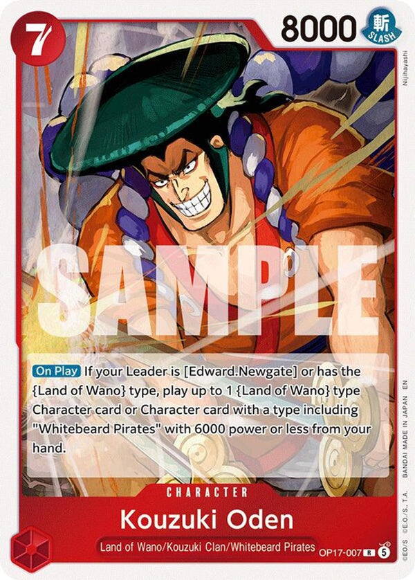 Kouzuki Oden - OP17-007 - Rare (Pre-Order)
